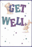 Bursting with warmth and playful optimism, this get well card is a heartfelt nod to Beaconsfield's friendly character. Two adorable characters-a plush teddy bear and a sprightly pup-interact with the oversized, colourful letters spelling 'Get Well' in bold strokes of indigo and teal. Scattered stars-shimmering in gradient blues and purples-dance across a serene cream background, echoing flashes of hope found in a thoughtfully assembled Beaconsfield bouquet. The detailed, illustrated fur gives a sense of tactile softness, promising comfort and a gentle smile. It's easy to picture this card arriving alongside fresh flowers from a local florist, waiting to bring cheer to someone recuperating near Beaconsfield's Old Town. With its soothing palette and joyful design, this card offers more than just a message-it brings a tangible expression of kindness and hope to those recovering throughout the local community.